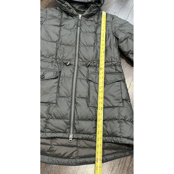 Eddie Bauer Coat Women’s Small EB 550 Down Puffer Jacket Dark Green Nylon Long - Picture 8 of 9